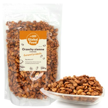 ORZESZKI ZIEMNE W KARMELU 1kg (1000g) CHRUPIĄCE
