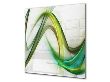 panel szklany płytka 60x60 I zielona fala