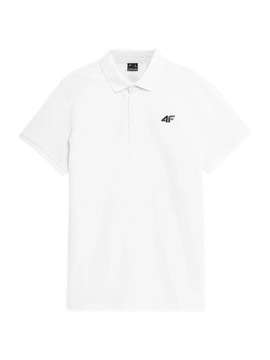 МУЖСКАЯ ФУТБОЛКА ПОЛО 4F ОБЫЧНАЯ СПОРТИВНАЯ ФУТБОЛКА ПОЛО, ХЛОПОК, ПУГОВИНЫ L
