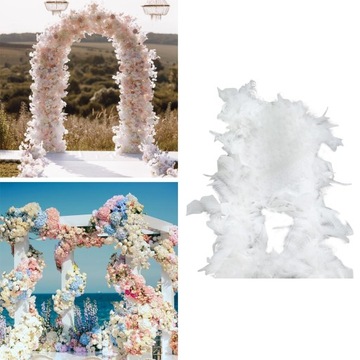 Карнавальный шарф для вечеринки, шарф с перьями, боа из перьев, костюм с перьями белый