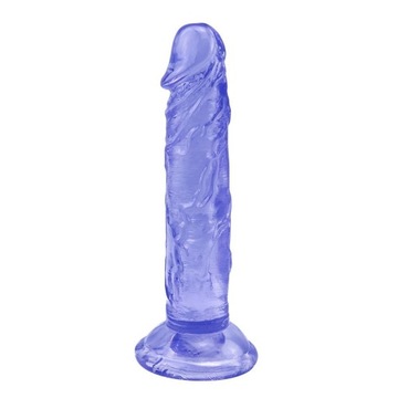SMUKŁE DILDO NA PRZYSSAWCE WAGINALNO ANALNE