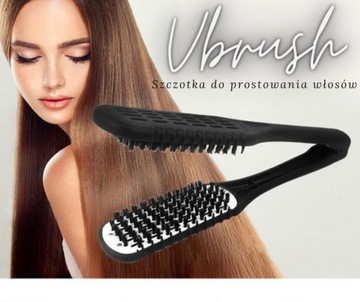 Vbrush SZCZOTKA DO PROSTOWANIA WŁOSÓW typu V BLACK