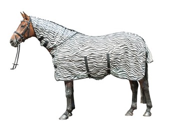 HKM Derka siatkowa z kapturem ZEBRA 135 WH/BL