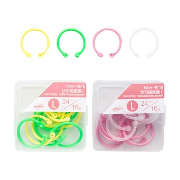 Plastikowe pierścienie zatrzaskowe Mini segregatory Mini książki 32 szt