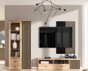 Meble do salonu meblościanka loft CALI 1 witryna