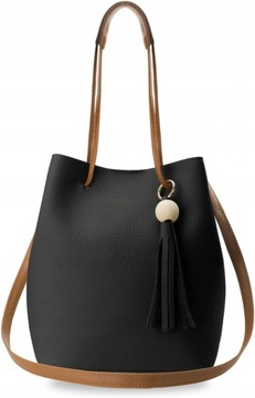 СУМКА ЖЕНСКАЯ, СУМКА-ШОППЕР С БАХОЧКОЙ БОХО