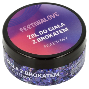 FESTIWALOVE Żel do Ciała z Brokatem Fioletowy