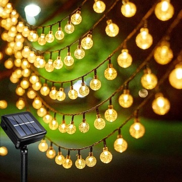 СОЛНЕЧНЫЕ САДОВЫЕ СВЕТИЛЬНИКИ ГИРЛЯНДЫ ОТДЕЛКА ТЕРРАСЫ НА УЛИЦЕ 12M 100LED