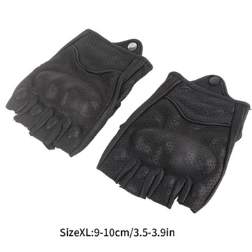 Кожаные, дышащие, нескользящие, защитные мотоциклетные перчатки Half Fingers Ridi.