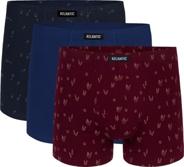 ATLANTIC SZORTY MĘSKIE BOKSERKI ELASTYCZNE MAJTKI 3MH025 3PAK XXL