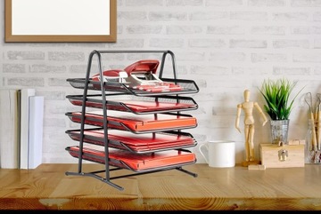 СТОЛ МЕТАЛЛИЧЕСКИЙ НА 5 ЯЩИКОВ ЧЕРНЫЙ 38*28*30см