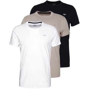 HOLLISTER Abercrombie Zestaw T-Shirt 3 sztuki L