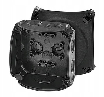 Hensel Puszka czarna zewnętrzna DK0100BZ IP66 84x84x55