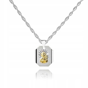 Серебряная католическая медаль 925 1.51г 2см M6