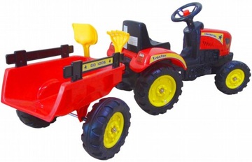 ПЕДАЛЬНЫЙ ТРАКТОР С ПРИЦЕПОМ И КОВШОМ 165 СМ АКСЕССУАРЫ ДЛЯ ЭКСКАВАТОРА ТРАКТОРЕК