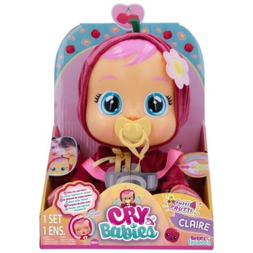 CRY BABIES TUTTI FRUTTI CLAIRE LALKA DUŻA ZE SMOCZKIEM WIŚNIA