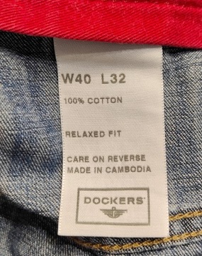 Wr) DOCKERS MĘSKIE SPODNIE JEANSOWE Roz.40/32