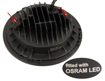 lampa DRL LED chipy OSRAM 7 reflektor pomarańczowy