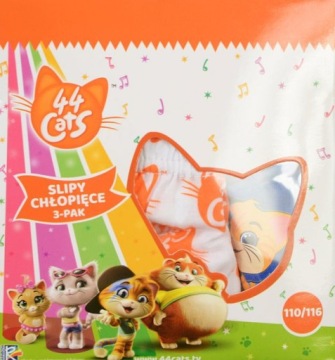 КОРОТКИЕ ТРУСИКИ для мальчиков 3 пары 44 CATS хлопок 110/116 599р.