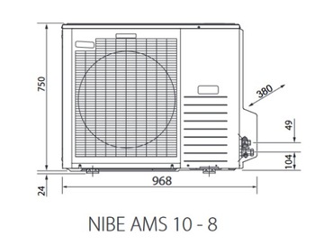 Pompa NIBE SPLIT AMS 10-8+HBS