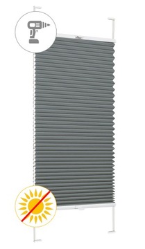SZARA Zaciemniająca 100 % plisa 41x150