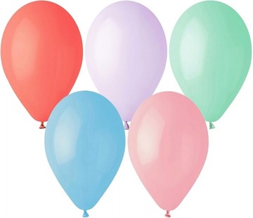 Balony Makaroniki Różnokolorowe 30 cm 100 szt.