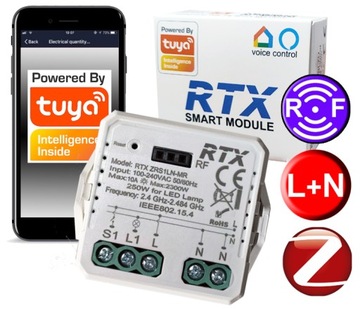 RTX Moduł MINI Przekaźnik Sterownik 1kanał TUYA ZigBee + RF