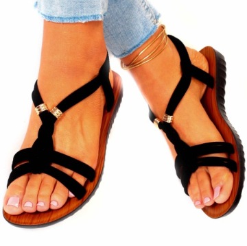 ЖЕНСКИЕ ЧЕРНЫЕ ЭЛЕГАНТНЫЕ САНДАЛИИ НА ЛЕТО