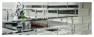 Lustro Fazowane 10x20 cm Srebrne