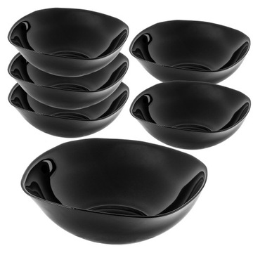 SALATERKA MISKA SZKLANA 19cm DO ZUPY CZARNA 6szt