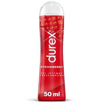 DUREX ŻEL Intymny lubrykant nawilżający smakowy strawberry TRUSKAWKA 50ml