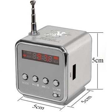 GŁOŚNIK BEZPRZEWODOWY PRZENOŚNY MINI RADIO FM LED BLUETOOTH AUX EKRAN LCD