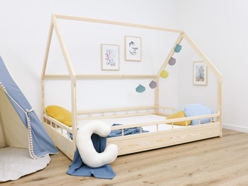 Кровать Домик Большой Матрас 140x200 Woodenheaven_eu