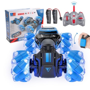 Kaskadérské auto 4WD Dálkový Gest Drift Rotace 2.4GHz Led