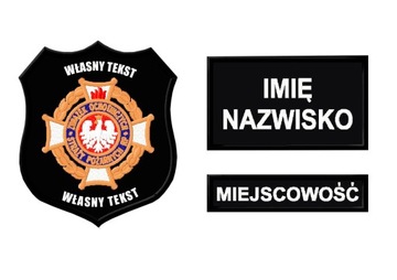 Komplet naszywek OSP PSP KRSG ZOSP Straż