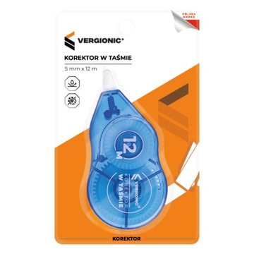 Korektor w taśmie 5mm 12m długości wystarczy na długo Vergionic