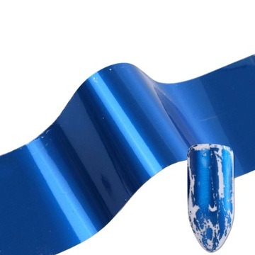 Folia niebieska transferowa do zdobień manicure *A