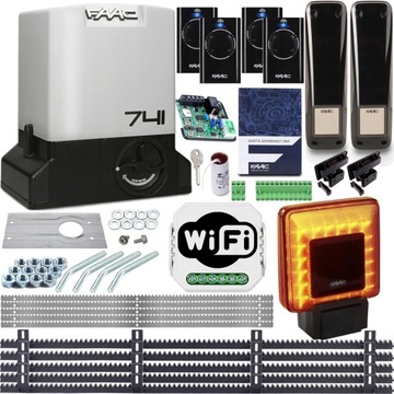 Zestaw Delta3 FAAC 741 4x PILOTY LAMPA LISTWY WIFI