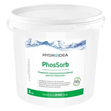 Hydroidea PhosSorb Redukcja Fosforu OSADÓW W OCZKU Anty Glon ZIELONA WODA