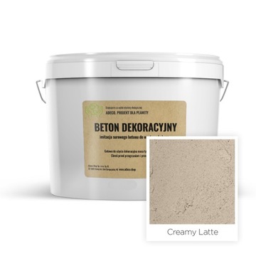 Beton Architektoniczny tynk dekoracyjny 18 kg kolor beżowy kremowe latte