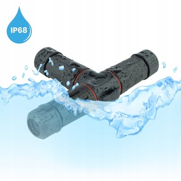 Разъем кабельный соединительный 3х2,5мм2 тройник герметичный водонепроницаемый IP68 НЕКУ