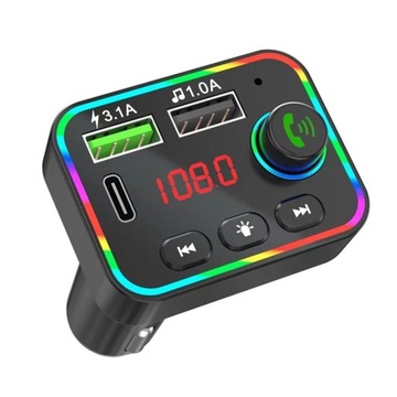 Bluetooth Quick 3.1 Автомобильное зарядное устройство Многопортовый легкий FM-передатчик