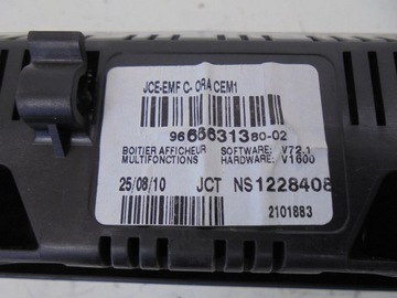 DISPLEJ HODINY 9666631380-02 PEUGEOT 3008 I