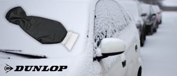 Скребок для окон с перчаткой, Скребок с перчаткой DUNLOP, ЧЕРНЫЙ