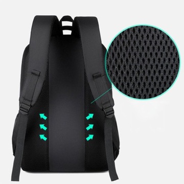 PLECAK NA LAPTOPA BIZNESOWY MĘSKI WODOODPORNY NA LAPTOPA 15,6 Z USB CZARNY