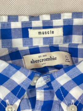 Abercrombie Kids Koszula Męska Kratka Logo Unikat Klasyk XL 14Y 16Y