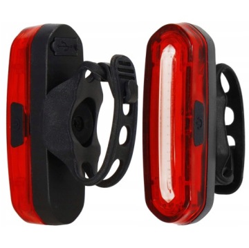 LAMPKA ROWEROWA TYLNA USB LED NA TYŁ OŚWIETLENIE MOCNA DO ROWERU AKUMULATOR