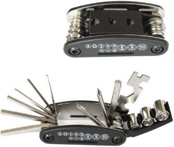 Multitool Zestaw Kluczy Wielofunkcyjnych do Naprawy Roweru 15 w 1