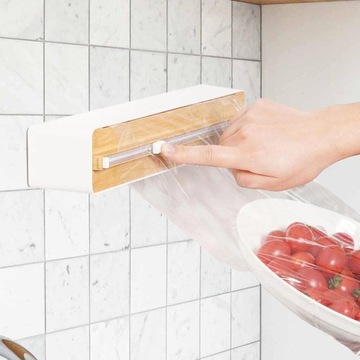 Dyspenser do folii z nożem, nóż do folii spożywczej do pieczenia brązowy