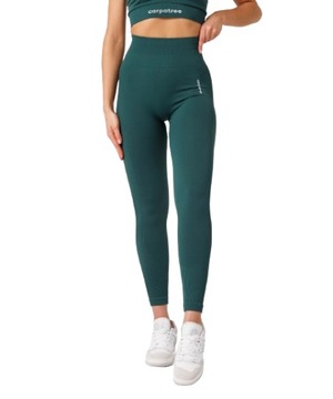 CARPATREE LEGGINSY BEZSZWOWE ALLURE FOREST GREEN BUTELKOWA ZIELEŃ S
